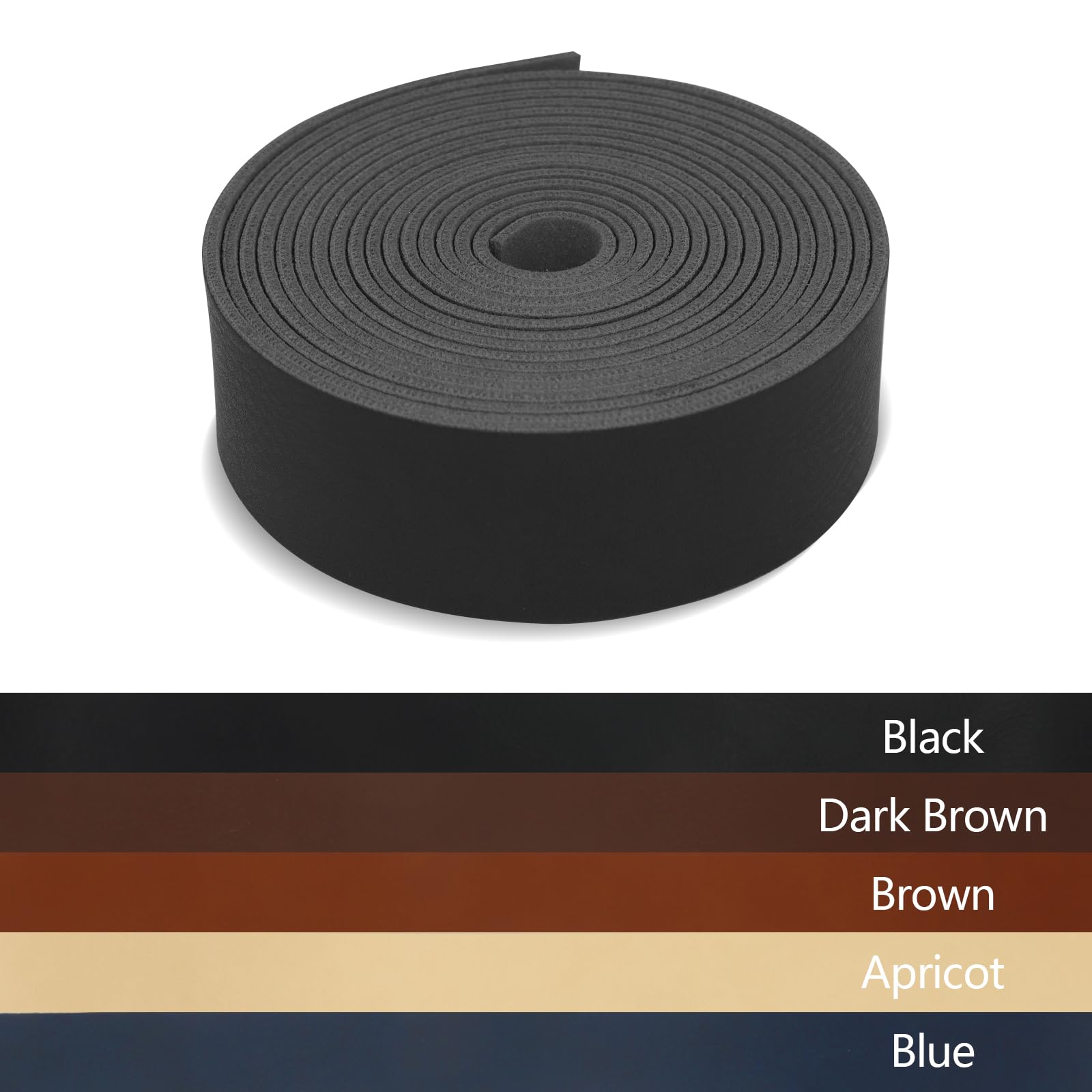 ABIDISO Faux Leather Strap 1 Inch Wide 90 Inches Long Leather Strip, Soft Leather for DIY Craft Projects, Leather Belt Strips, Hobby Workshop - Black