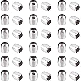 UNICRAFTALE 100pcs 6mm Barrel Pattern Spacer Beads Stainless Steel Loose Beads Metal Small Hole Spacer Beads Parachute Cord Bead Finding for DIY Bracelet Necklace Jewelry Making Hole 4mm