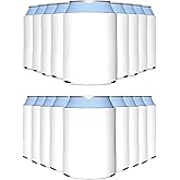 PartyPrints 100 Pack White Blank Can Cooler Sleeves, Customizable Bulk Sublimation Insulated Foam for Beer, Collapsible Plain Drink Holder, Cold Soda Insulator, 12oz Regular, 16oz Tall Cans