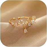 Someki Flower Rings Gold Adjustable Travel Rings Wedding Engagement Rings Summer Jewelry Anniversary Birthday Gifts for Women