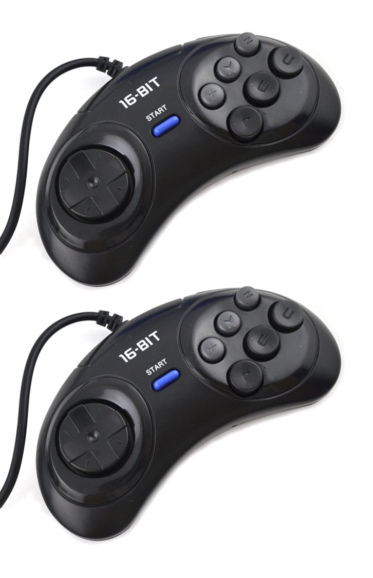 Twin Pack: 16-Bit Sega Mega Drive/Genesis Replacement Controller (Electronic Games)