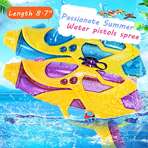 Hellofuture Water Pistol Water Squirt Gun Soaker Squirt Games for Hot Summer at Seaside, Swimming Pool, Water Park,Yard, Parent-child activities Happy Childhood 3 Years+ Kid toy, 2 Pack (2-Pack)