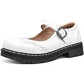 Mary Jane for Women Gothic Oxford Shoes - Flat Shoes, Ankle Tied, Round Toe for Casual Dresses, Work, and Campus