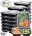 10 Pack Meal Prep Containers with Lids 3 Compartment Plastic Food Containers