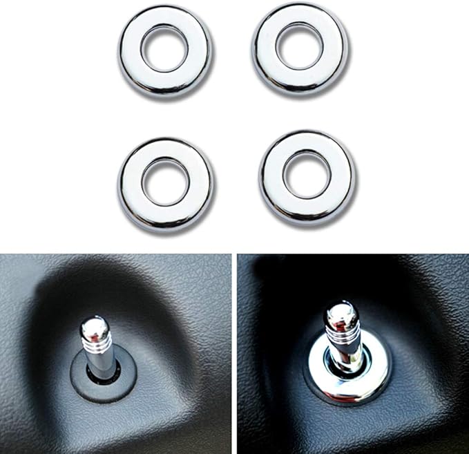 Interior Accessories Door Lock Pins Pin Covers 4pcs Amazon.co.uk Car