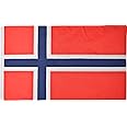 Norway Flag 3' x 5' Ft 210D Nylon Premium Outdoor Norwegian Flag