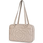 VIMUTI Medium Shoulder Bag for Women, Embossed Vegan Leather Hobo Purse, Spacious Handbag for Work and Travel