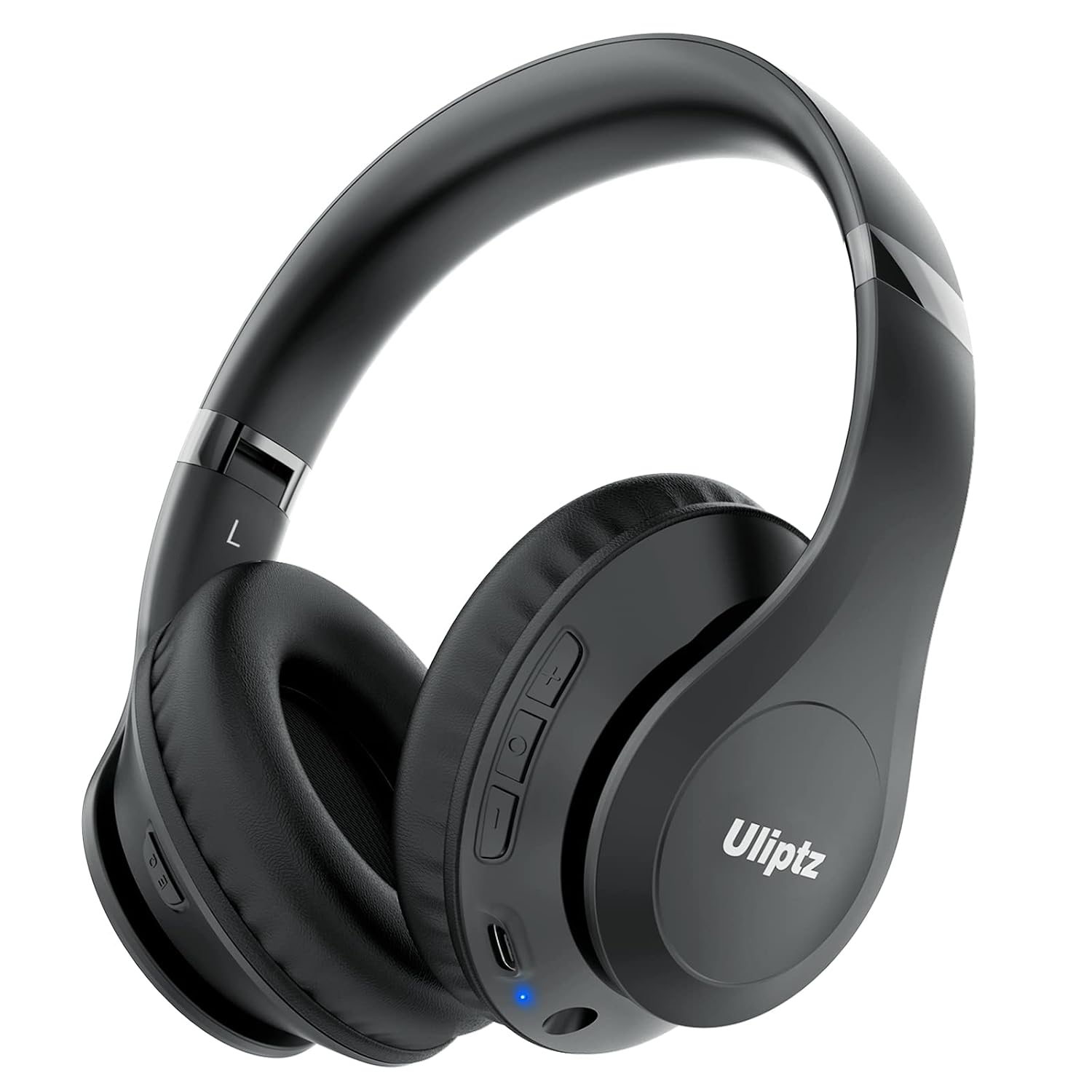 Uliptz Wireless Bluetooth Headphones, 65H Playtime, 6 EQ Sound Modes, HiFi Stereo Over Ear Headphones with Microphone, Foldab