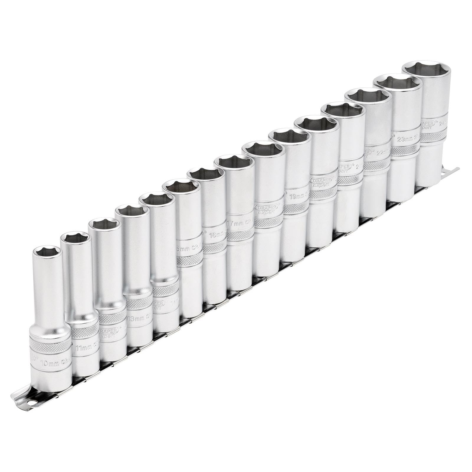 Draper 16499 1/2-Inch Square Drive Imperial 15 Piece Deep Socket Set