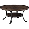 Powell Furniture Franklin Cocktail Table, Small, Multicolor,Brown/Black
