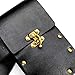 Steampunk Hiking Waist Bag Dark Brown Women's Multifunction Fashion Trumpet Postman Messenger Bag Men Belt Bag Mobile Phone Outdoor Bag (Black)
