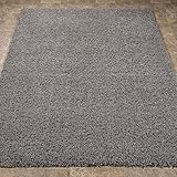 Sweet Home Stores Cozy Shag Collection Solid Contemporary Living &amp; Bedroom Soft Shaggy Area Rug, 5 feet by 7 feet, Grey (Kitchen)
