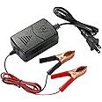 Car Battery Charger,12V Battery Charger with Crocodile Clip and Power Indicator,Adapter,Connector, Smart 3 Stage Charging Battery Charger Maintainer for Car, Motorcycle, RV, Boat, RV, SUV and More