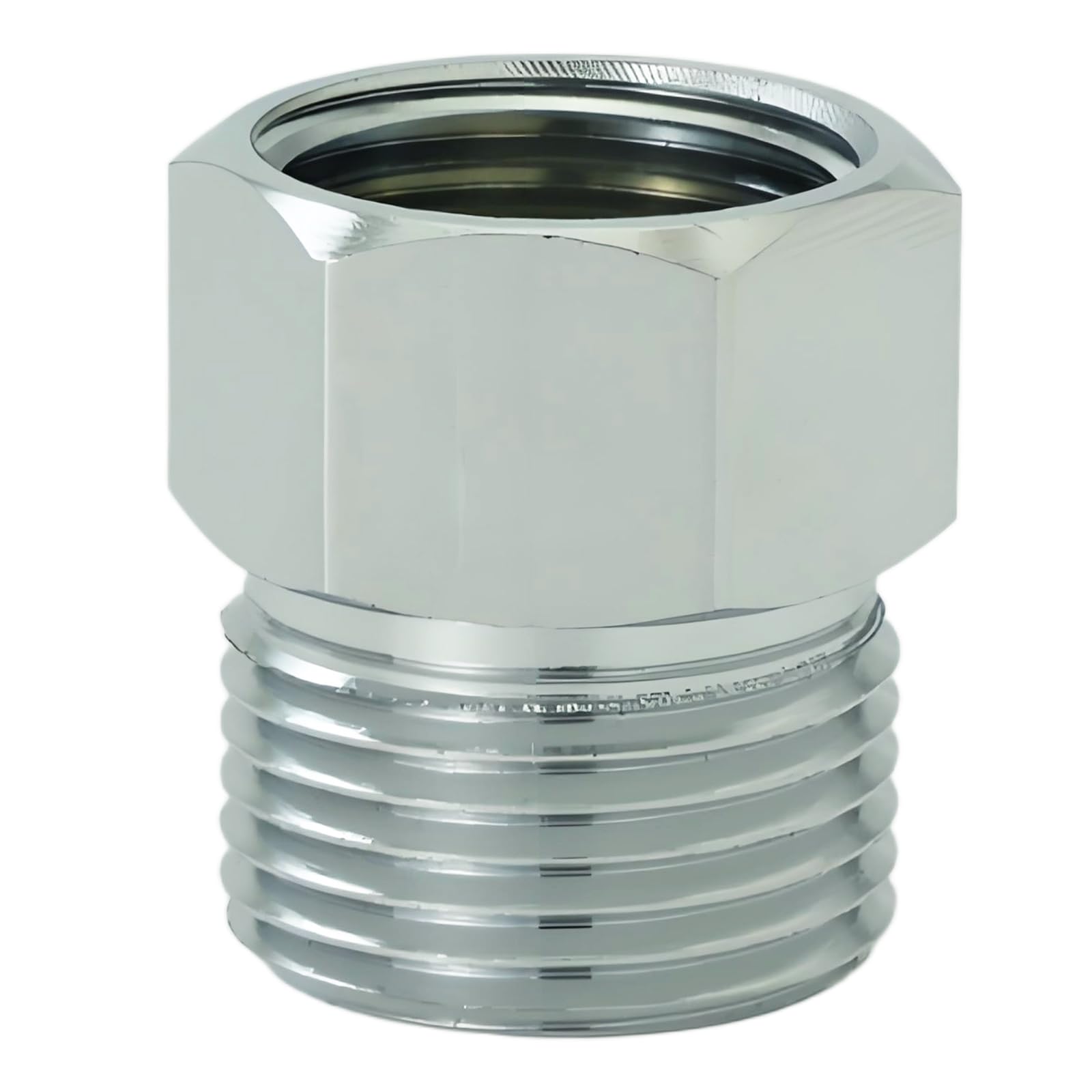 Photo 1 of 1/2" Female to 7/8" Male Pipe Adapter 15/16" Connector Splitter – for Fridge Ice Makers, Dishwashers, Shower Hoses, Faucets, Washers, Toilet Tanks – Brass Extension Connector