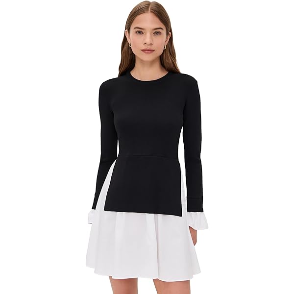English Factory Women's Cable Knit Pleated Sweater Dress, Ivory Multi, M at  Amazon Women's Clothing store