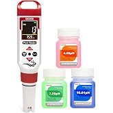 GIDIGI Digital Chlorine Tester for Pool, pH Test kit &amp; Salinity ORP Meter | 7 in 1 Water Quality Tester, for Swimming Pool Hot Tub Aquarium, with AAA battery &amp; pH calibration kit, Digital Color Screen