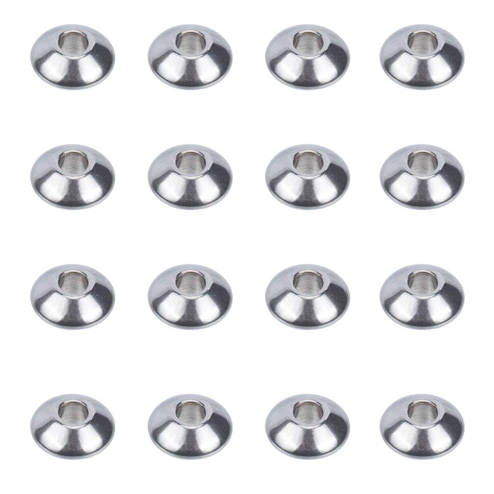 NBEADS 100 Pcs Spacers Bead Stainless Steel Beads Spacers for Jewelry Making, Stainless Steel Color, 6x3mm, Hole: 2mm
