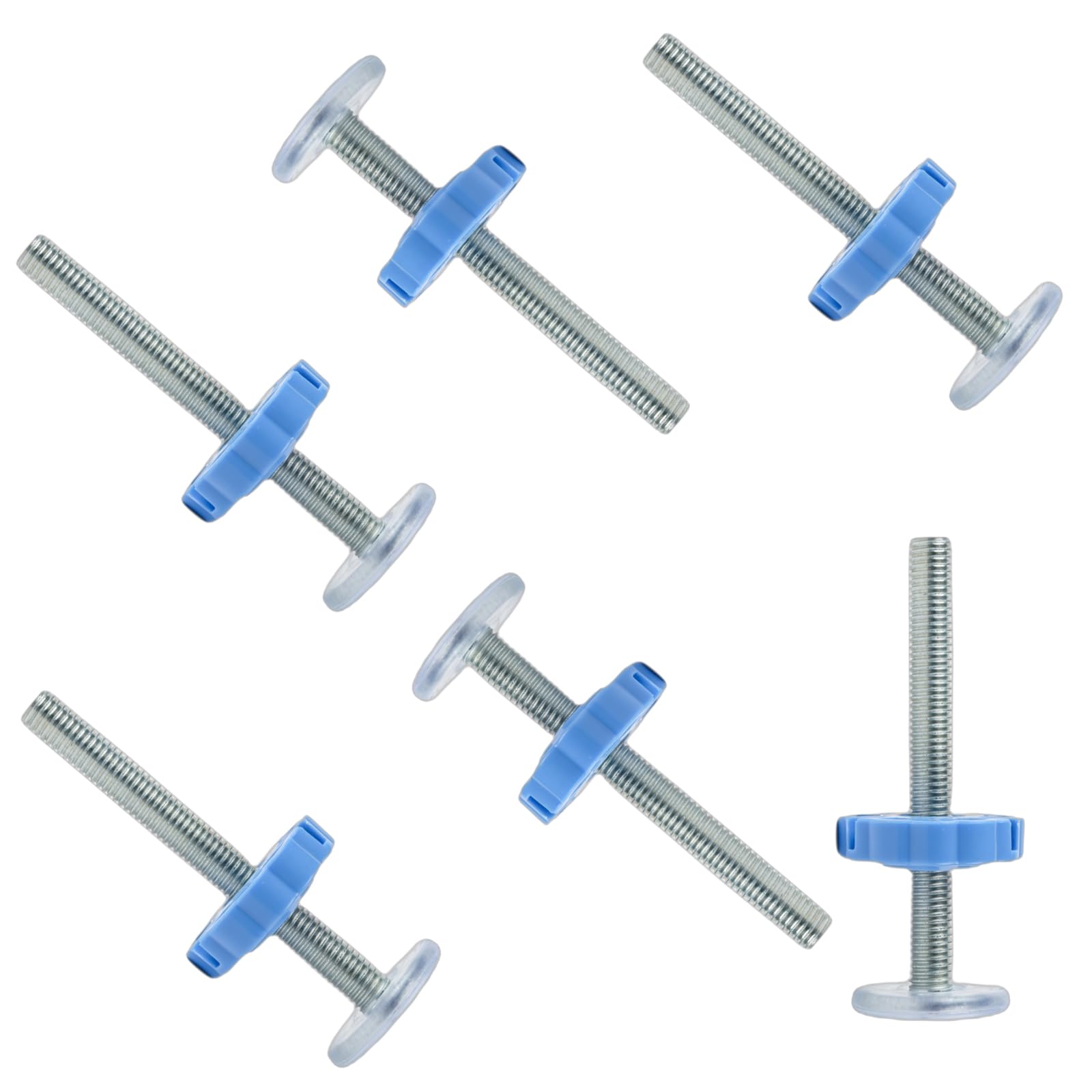 6 Pack Stair Gate Fittings 10mm,Pressure Mounted Baby Gates Threaded Spindle Rods,Walk Thru Gates Accessory M10 x 10MM Screw Bolts Kit,Stair Gate Fittings for Baby Gates Stair Gates Dog Gate Pet Gates