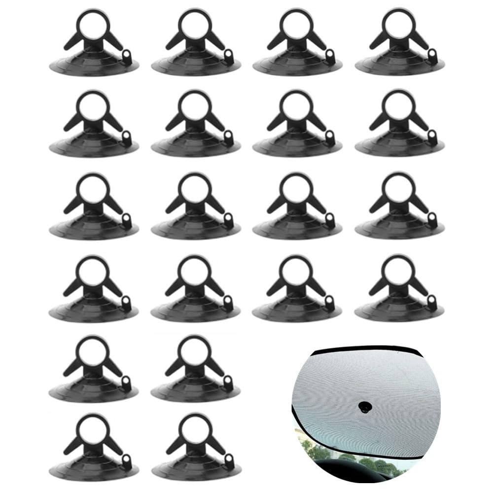 UngVeil 20 PCS Plastic Sucker PVC Plastic Sucker for Car Window Toothbrush Holder Shower Shelf Soap Holder Camping Bathroom Kitchen Decor Sucker