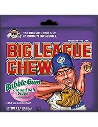 Goma de mascar de uva Big League Chew (12 unidades), color 2.12 oz