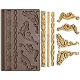 Redesign with Prima Redesign Furniture Decor Moulds® Italian Accents 5"x8",8Mm Thickness for Funiture Dresser, Chocolate,Cake,Candy,Backery,Soap,Polymer Clay, earthen Clay