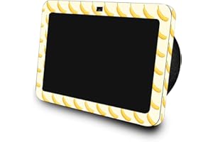 VISION SIGNS & GRAPHICS Glossy Glitter Skin Compatible with Amazon Echo Show 8 (3rd Gen, 2023) - Banana Grid - Premium 3M Vinyl Protective Wrap Decal Cover - Easy to Apply | Crafted in The USA by MightySkins