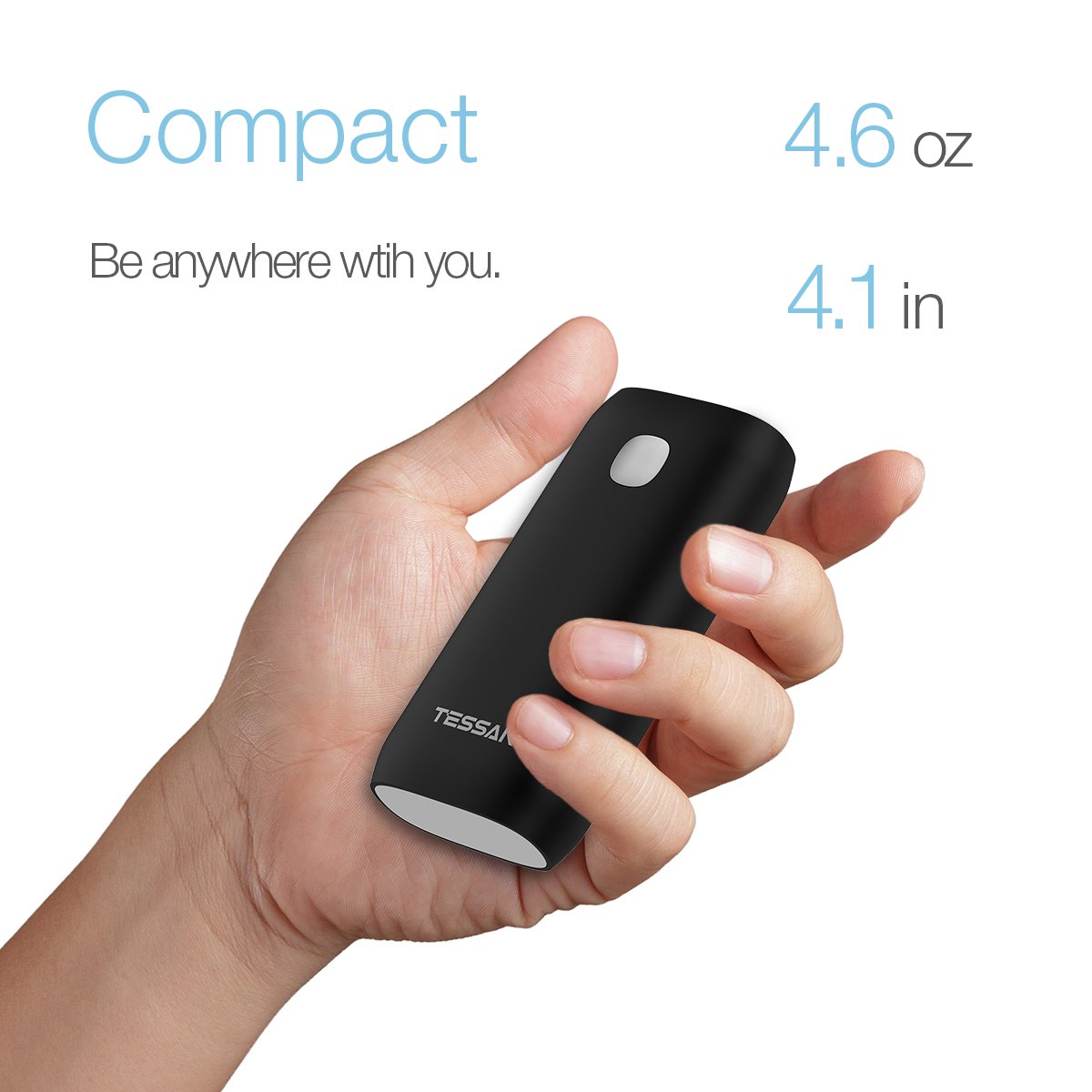 Externer Akku Power Bank Power Pack Ladegerät 5200mAh Tragbar Handy Ladegerät für iPhone X 8 8Plus 7 6s 6Plus, iPad, Samsung Galaxy und weitere Smartphones