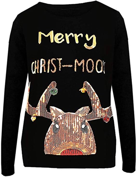 KEERADS Damen Daysin Women's Christmas Ugly Christmas Sweater Crew Neck