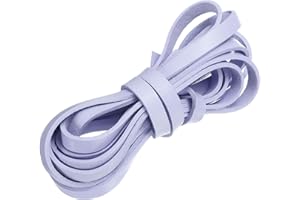 uxcell Flat Leather Cord, 3.3 Yard 4mm Leather String Strips Lacing for DIY Crafts Making Bracelet Purse Strap, Purple