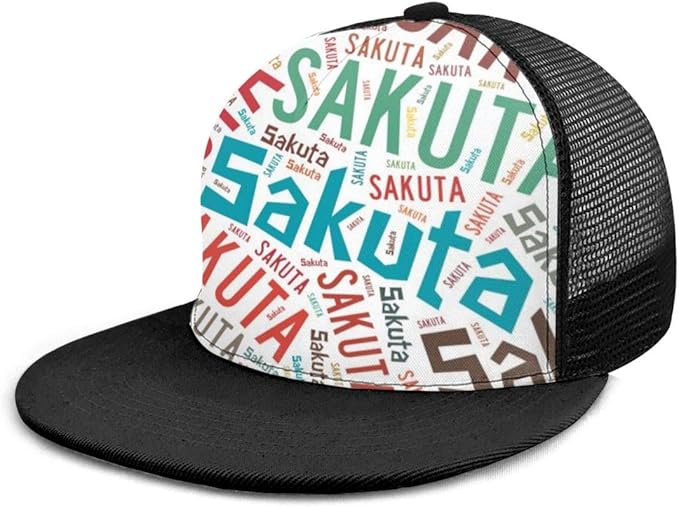 amazon 野球帽 キャップ 日本の姓 sakuta 作田 メッシュ帽 日よけ帽子 紫外線対策 調節可能 男女兼用 one size black キャップ 通販