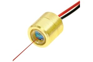 Quarton Mini Dot Size Red Laser Module VLM-635-63 LPT-50, Class 2, laser dot size only 0.04mm (40 micro meter), Focus at 5cm