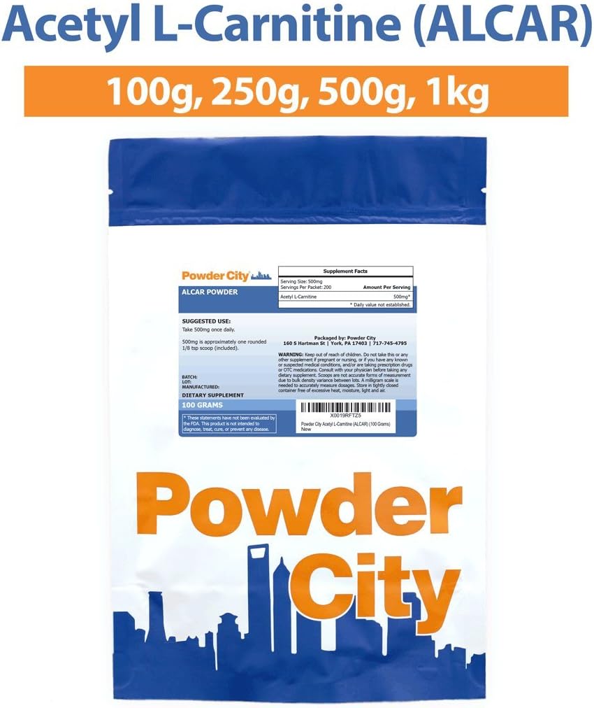 Powder City Acetyl L-Carnitine (ALCAR) (250 Grams)