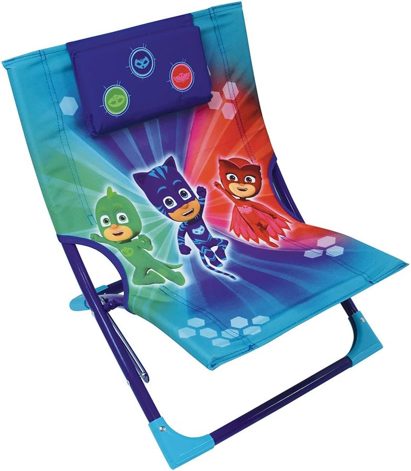 Fun House 712889 PYJAMASQUES Children's Folding Beach Chair, Blue, ENFANT