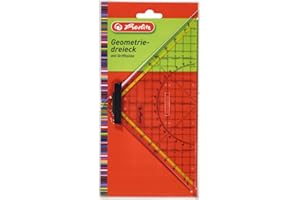 Herlitz Large Geometry Triangle with Handle, 1 Piece in Transparent Pack