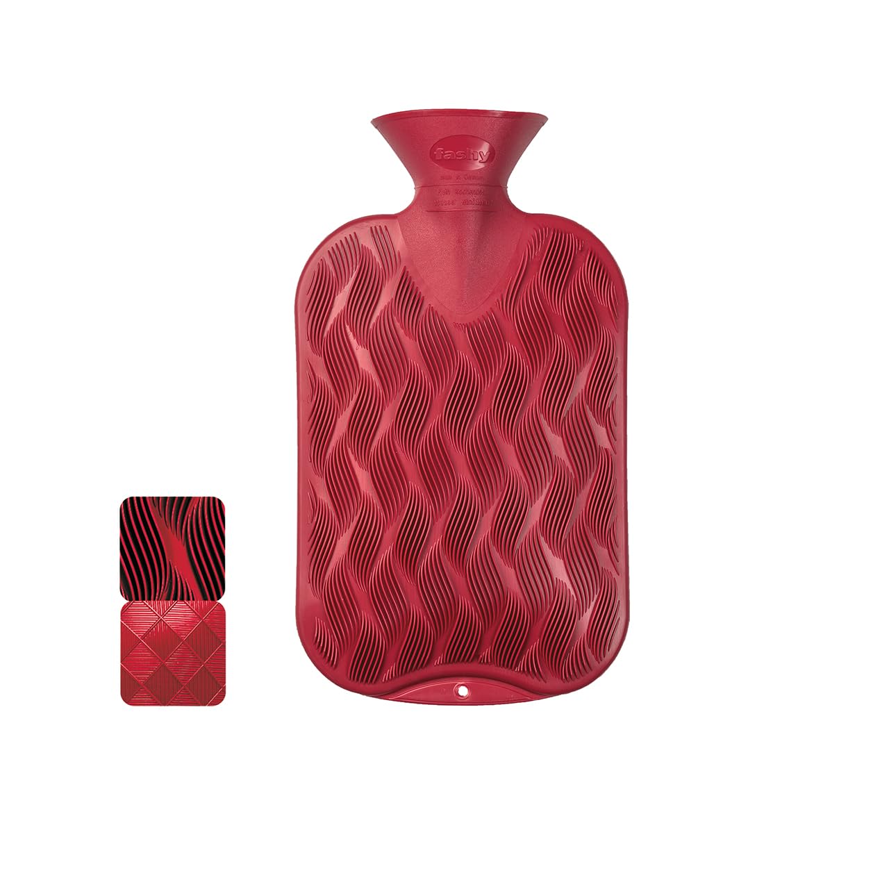 Fashy 2 L Cranberry Single Ribbed Hot Water Bottle