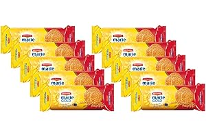 Britannia Marie Gold Cookies 5.29oz (150g) - Biscuits Pour l'heure du thé - Crispy Tea Time Snack - Delicious Grocery Cookies (Pack of 10)