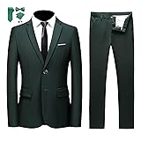 MOGU Mens 2 Piece Suit Slim Fit Tuxedo for