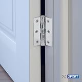 XFORT Polished Chrome Warped Lever On Rose Latch Pack with Ball Bearing Hinges view 5