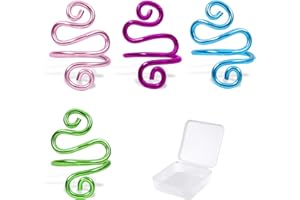 YOYOWY 2 Pcs Crochet Ring for Finger,Handmade Crochet Tension Ring,Yarn Tension Ring for Crocheting and Knitting,Gift for Crocheters Knitters,Mom