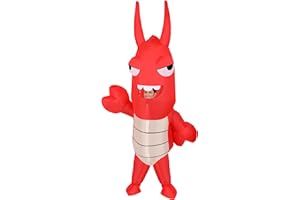 M MH ZONE Inflatable Lobster Costume for Adult(Kids) Funny Halloween Costumes Cosplay Fantasy Blow up Costume