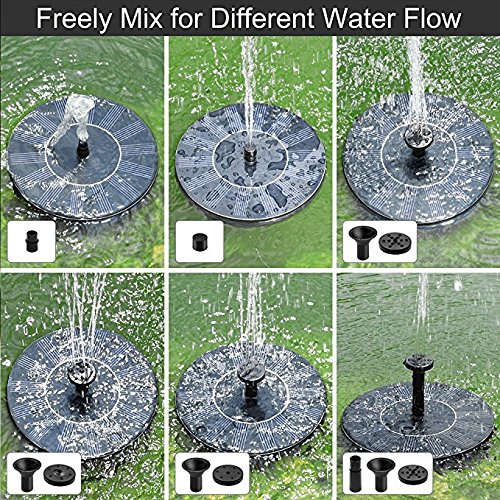 image for Jiistar Solar Fountain, 1.4W Solar Powered Bird Bath Fountain Pump Sol