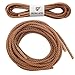 IRONLACE Unbreakable Round Bootlaces - Indestructible, Waterproof & Fire Resistant Boot & Shoe Laces, 1500-Pound Breaking Strength/Pair, Brown, 84-Inch, 3.2mm Diameter, 1-Pair