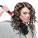 Hair Straightener 2-in-1 Professional Ceramic Ionic Flat Iron Curling Iron Round Brush 4 Grade Thermostatic Fast Heating Hair Styler (pink)