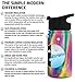 Simple Modern 14 Ounce Summit Kids Water Bottle - Travel Mug Stainless Steel Tumbler Flask +2 Lids - Wide Mouth Double Wall Vacuum Insulated Leakproof Pattern: Rainbow