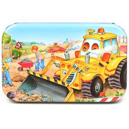 Leoie 60pcs Childrens Wooden Puzzles Baby Early Education Educational Toys Gift with Storage Box 10#