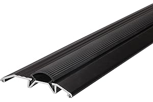 M-D Building Products 10116 3-3/4 in. x 3/4 in. x 36 in. Bronze Aluminum and Vinyl Heavy-Duty Low-Profile Threshold