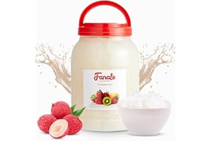 Fanale Coconut Jelly Topping nata de coco for Bubble Tea 8.3 lb | Lychee Jelly | for Boba Tea, Smoothies, Slushes, Desserts | 8.3lb | JEL005