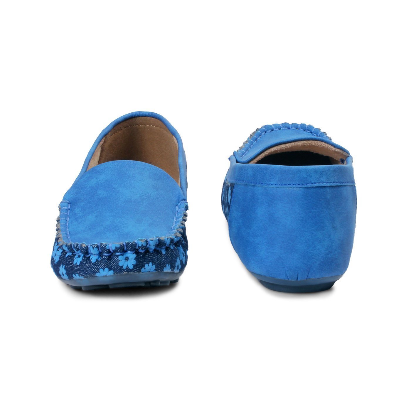 meriggiare women blue synthetic loafers