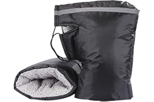 TOPOQ Motorcycle Handlebar Gloves Mittens Hand Muffs Winter Cycling Hand Warmer Gloves Windproof Waterproof Universal Motorcycle Handlebar Hand Warmer Hand Cover Safe Reflective For Snowmobile Scooter Bike