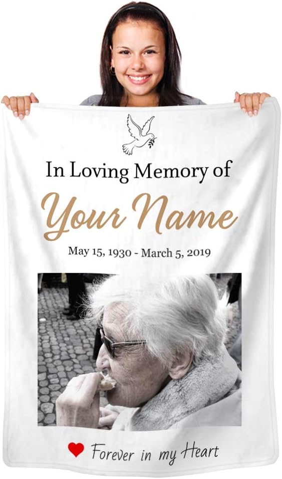 Amazon.com: Personalized Family Memorial Sympathy Throw Blankets Gift
